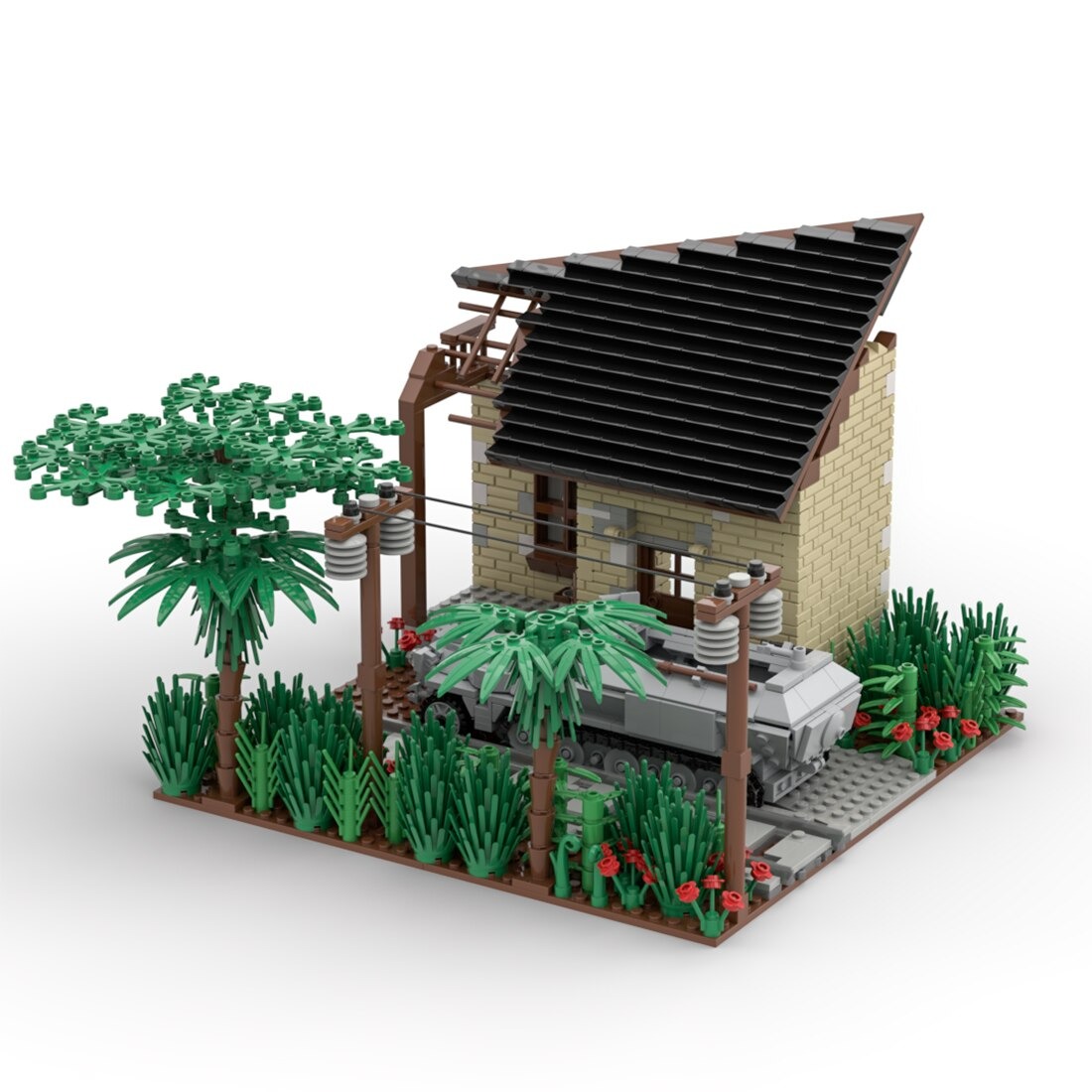 World War II Village Ruins MILITARY MOC-89787 WITH 804 PIECES World War II Village Ruins MILITARY MOC-89787 WITH 804 PIECES