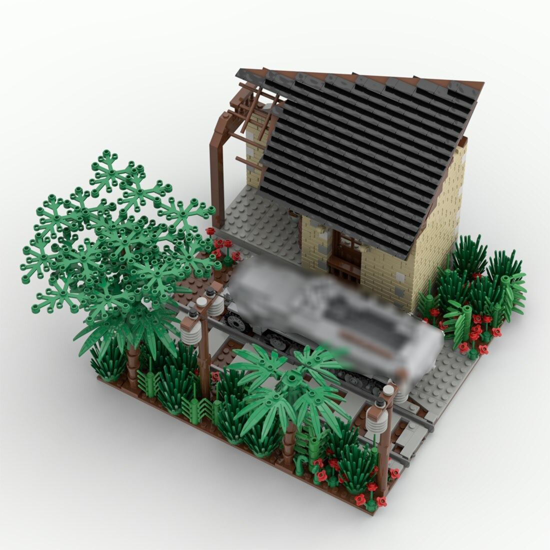 World War II Village Ruins MILITARY MOC-89787 WITH 804 PIECES World War II Village Ruins MILITARY MOC-89787 WITH 804 PIECES