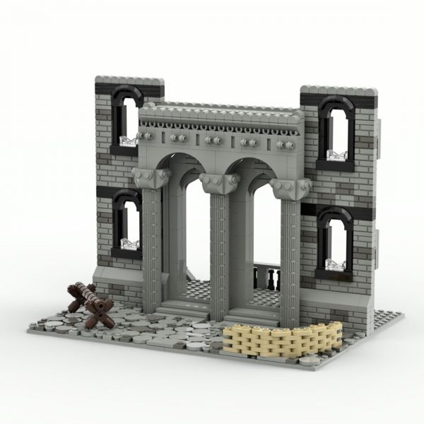 Battle Ruins MILITARY MOC-89800 WITH 855 PIECES