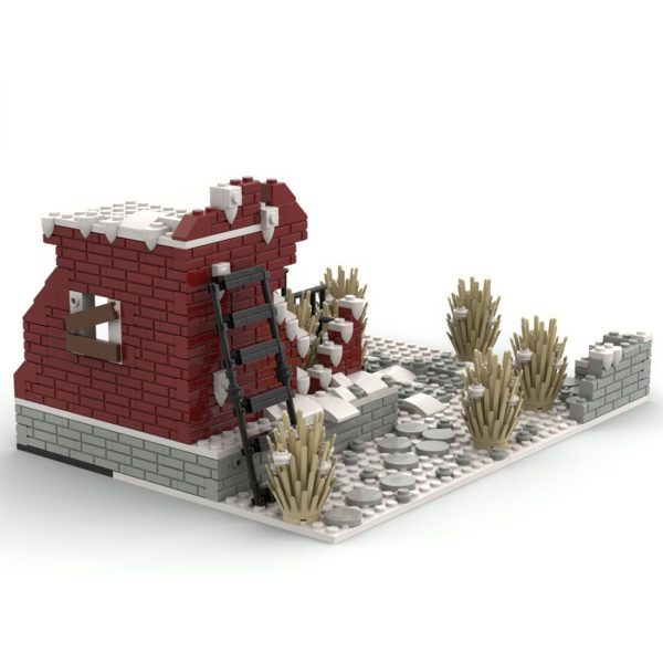 Winter Battle Ruins with Sandbag MILITARY MOC-89801 WITH 460 PIECES