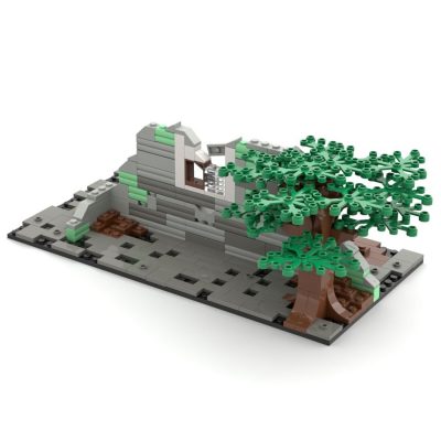 Battle Ruins with Roadblock Weapon Kit and Sandbag MILITARY MOC-89802 WITH 300 PIECES