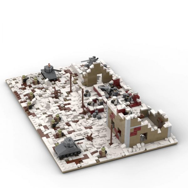 Scene Battlefield MILITARY MOC-89808 by Mini Custom Set WITH 1539 PIECES