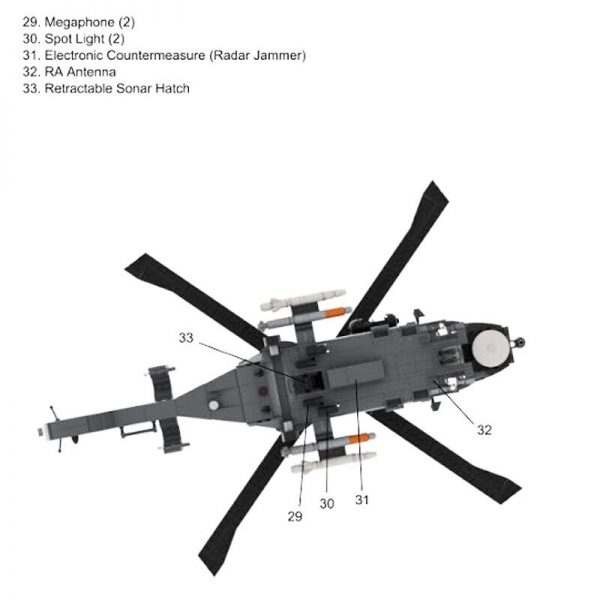 Naval Helicopter MILITARY MOC-89811 WITH 1051 PIECES
