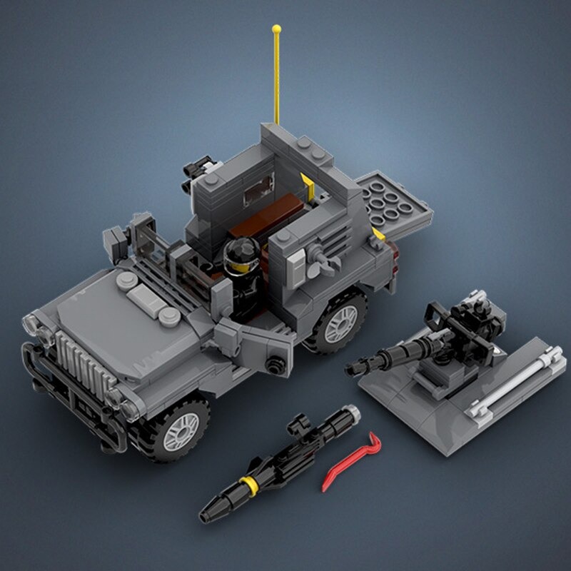 Combat Jeep MILITARY MOC-89817 with 302 pieces - MOC Brick