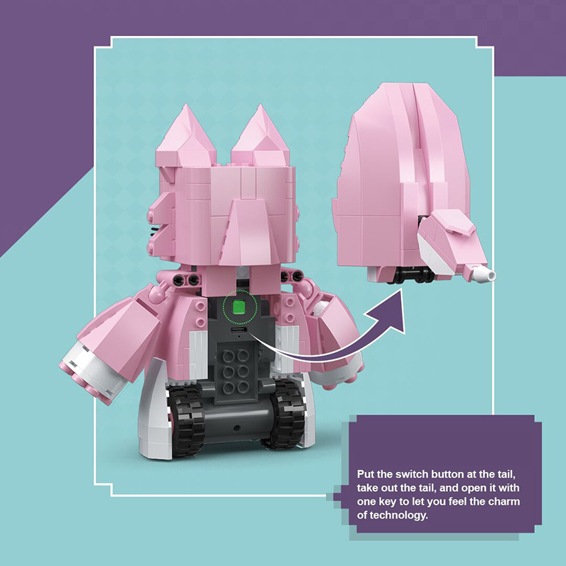 Cute Pink Fox MOULD KING 13158 Creator With 438 Pieces