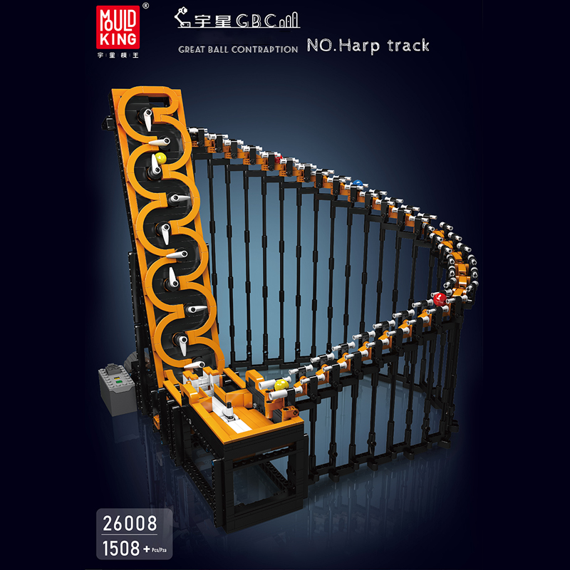 Great Ball Contraption Harp Track MOULD KING 26008 Creator With 1508pcs 