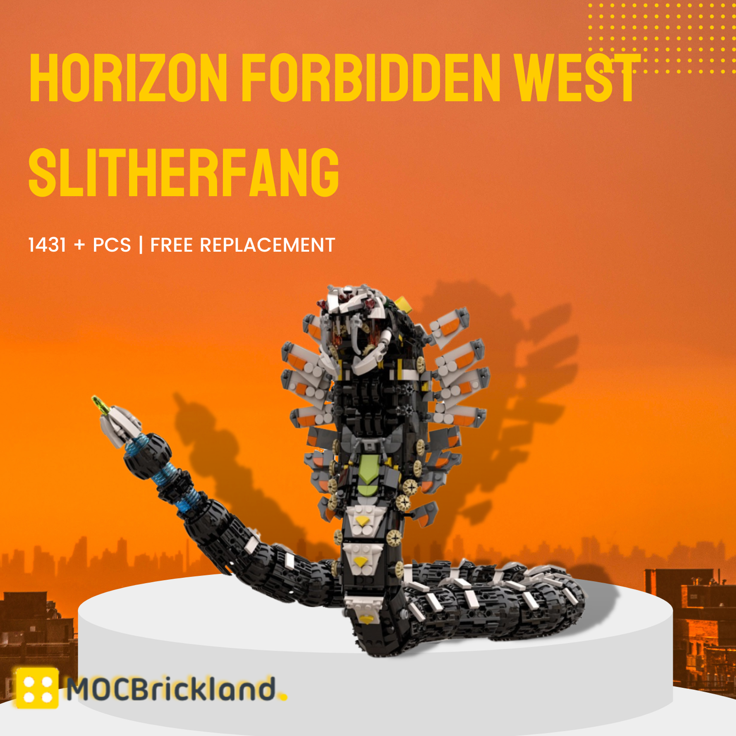 Horizon Forbidden West Slitherfang MOC-124102 Creator With 1431 Pieces