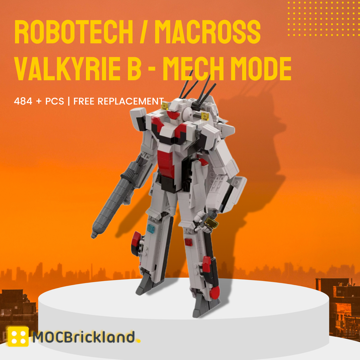 Robotech / Macross Valkyrie B - Mech Mode MOC-124574 Creator With 484 Pieces