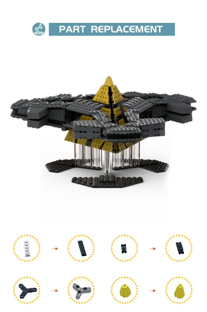 Goa'uld Ha'Tak Mothership - SG1 MOC-124664 Space With 686 Pieces