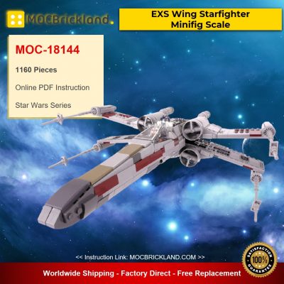 MOC-18144 Star Wars EXS Wing Starfighter Minifig Scale Designed By Brickvault With 1160 Pieces