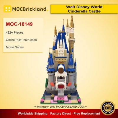 Walt Dìsney World Cinderella Castle MOC-18149 Movie Designed By MOMAtteo79 With 422 Pieces