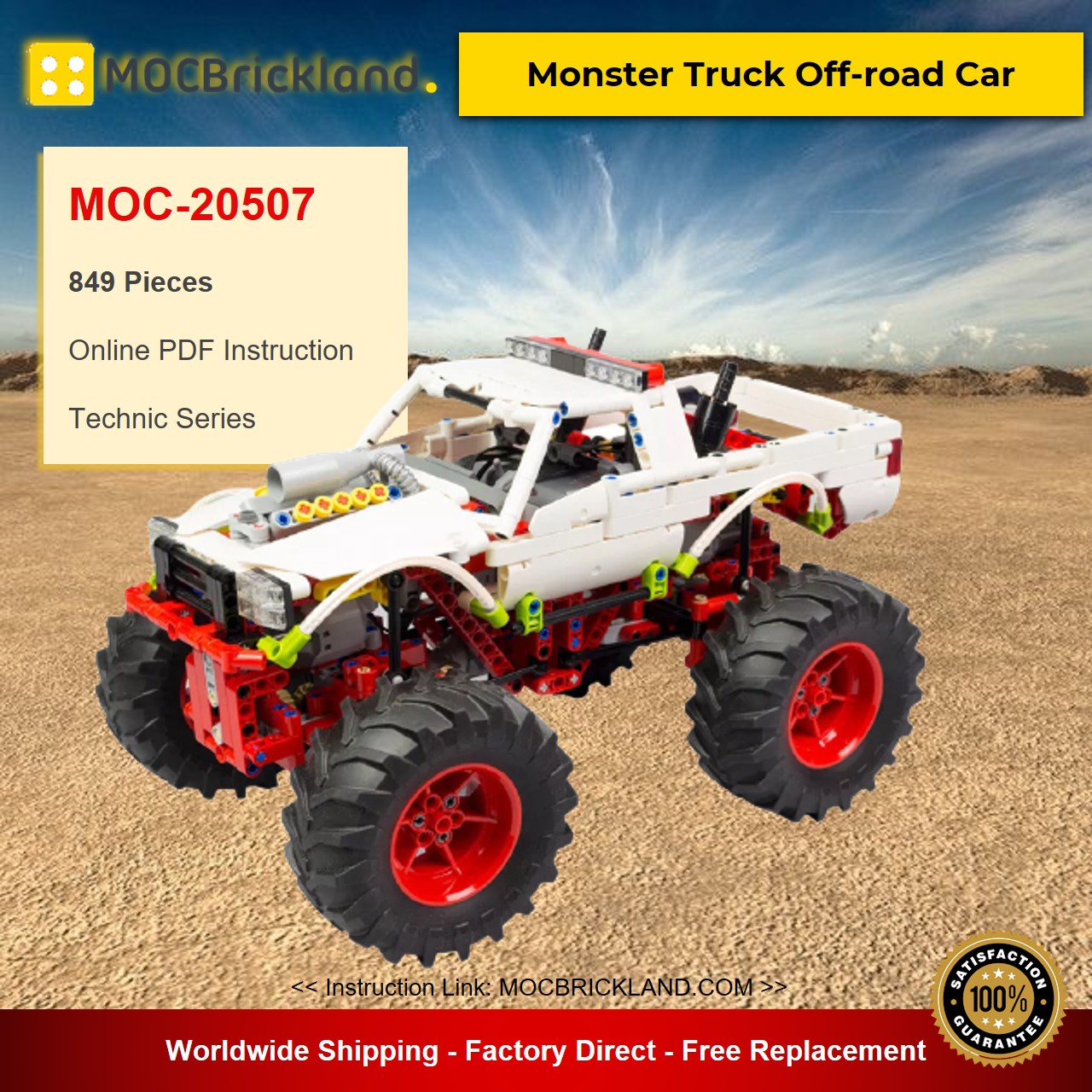 MOC-20507 Technic Monster Truck Off-road Car By Nico71 With 849 Pieces