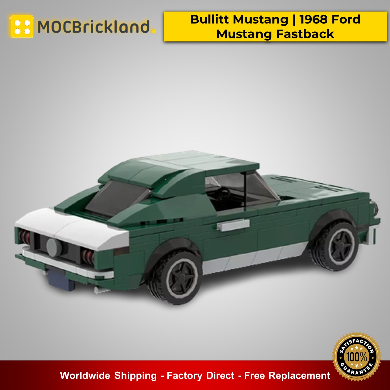 MOC-21388 Bullitt Mustang | 1968 Ford Mustang Fastback Technic Designed By mkibs With 253 Pieces