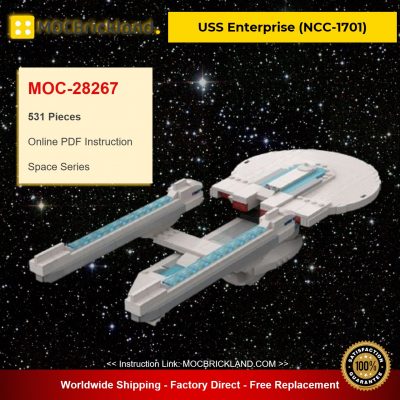 MOC-28267 Space U.S.S Enterprise NCC-1701-B Excelsior Class Refit – Star Trek Generations Designed By StarTrekDesigns With 531 Pieces