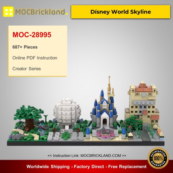 MOC-28995 Creator Dísney World Skyline Designed By benbuildslego With 687 Pieces