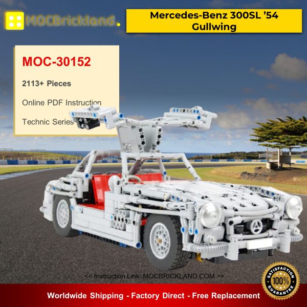 MOC-30152 Mercedes-Benz 300SL ’54 Gullwing Super Technic Designed By Sheepo With 2113 Pieces
