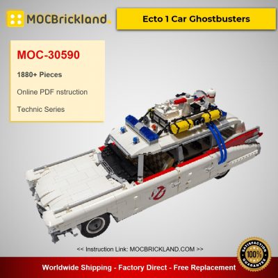 Ecto 1 Car Ghostbusters MOC-30590 Technic Designed By FabrizioP With 1880 Pieces