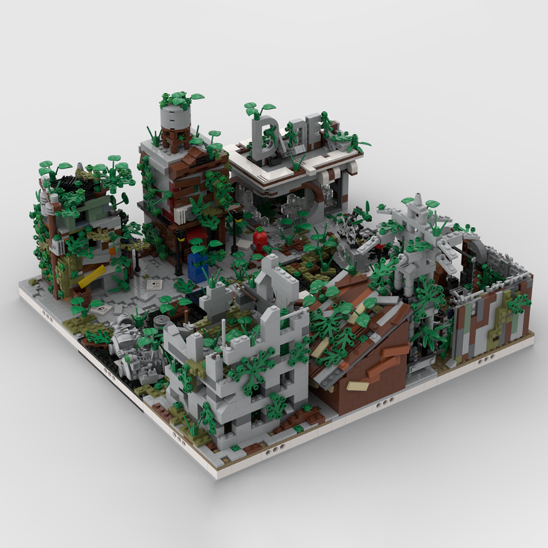 Ruined City | Build from 9 Different Mocs Modular Building MOC-32889 by gabizon with 3645 pieces 