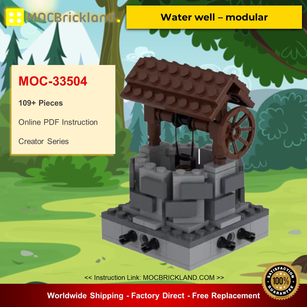 MOC-33504 Creator Water well – modular Designed By Tavernellos With 109 Pieces