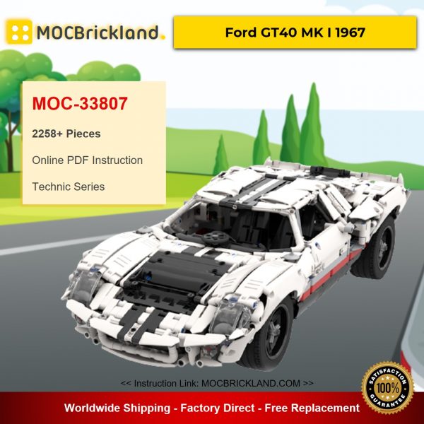Ford GT40 MK I 1967 MOC-33807 Technic Designed By GeyserBricks With 2258 Pieces