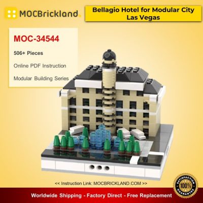 MOCBRICKLAND MOC-34566 Mirage Hotel for Modular City Las Vegas