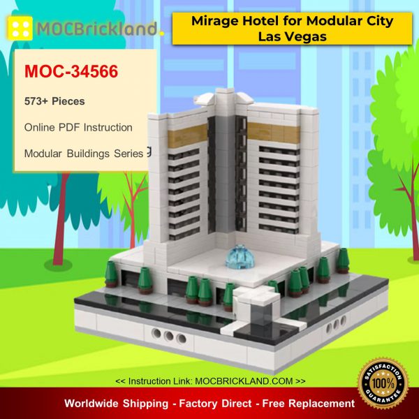 MOC-34566 Modular Building Mirage Hotel for Modular City Las Vegas Designed By gaizon With 573 Pieces
