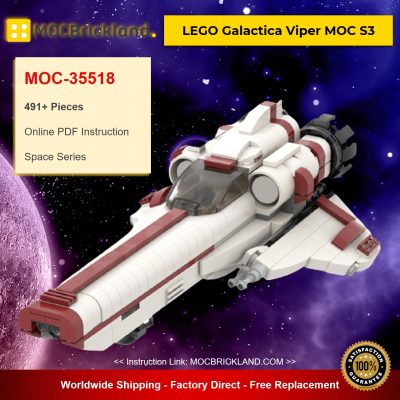 LEGO Galactica Viper MOC S3 MOC-35518 Space Designed By ohsojang With 491 Pieces