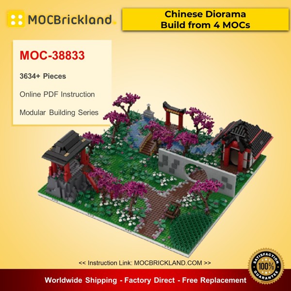 MOC-38833 Modular Buildings Chinese Diorama | Build from 4 MOCs Designed By gabizon With 3634 Pieces