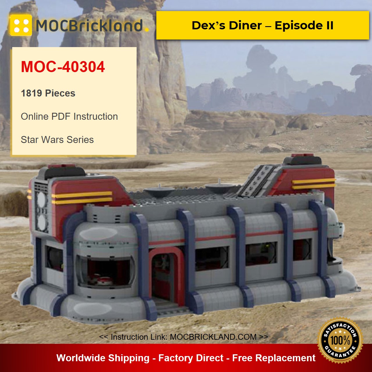 Dex’s Diner – Episode II MOC-40304 Star Wars Designed By 6211 With 1819 Pieces