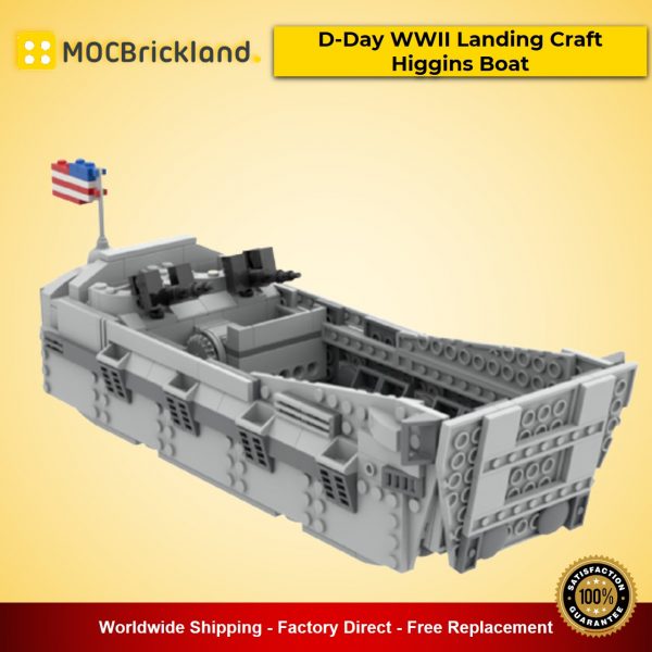 D-Day WWII Landing Craft Higgins Boat MOC-44445 Military Designed By ZeRadman With 407 Pieces