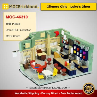 Gilmore Girls – Luke’s Diner MOC-46310 Movie Designed By Versteinert With 1095 Pieces