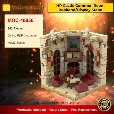 MOC-48856 Movie MOC-48856 HP Castle Common Room Bookend/Display Stand Designed By IScreamClone With 942 Pieces