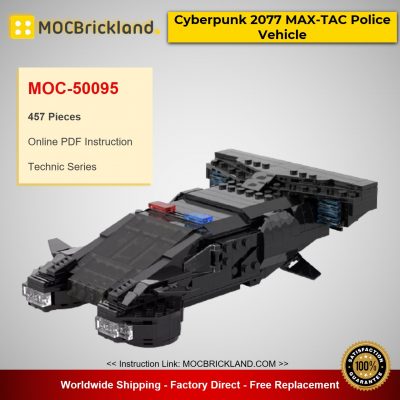 MOC-50095 Technic Cyberpunk 2077 MAX-TAC Police Vehicle – From 2013 Teaser Trailer Designed By YCBricks With 457 Pieces