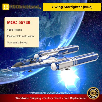 MOC-55736 Star Wars Y wing Starfighter (blue) Designed By starwarsfan66 With 1869 Pieces