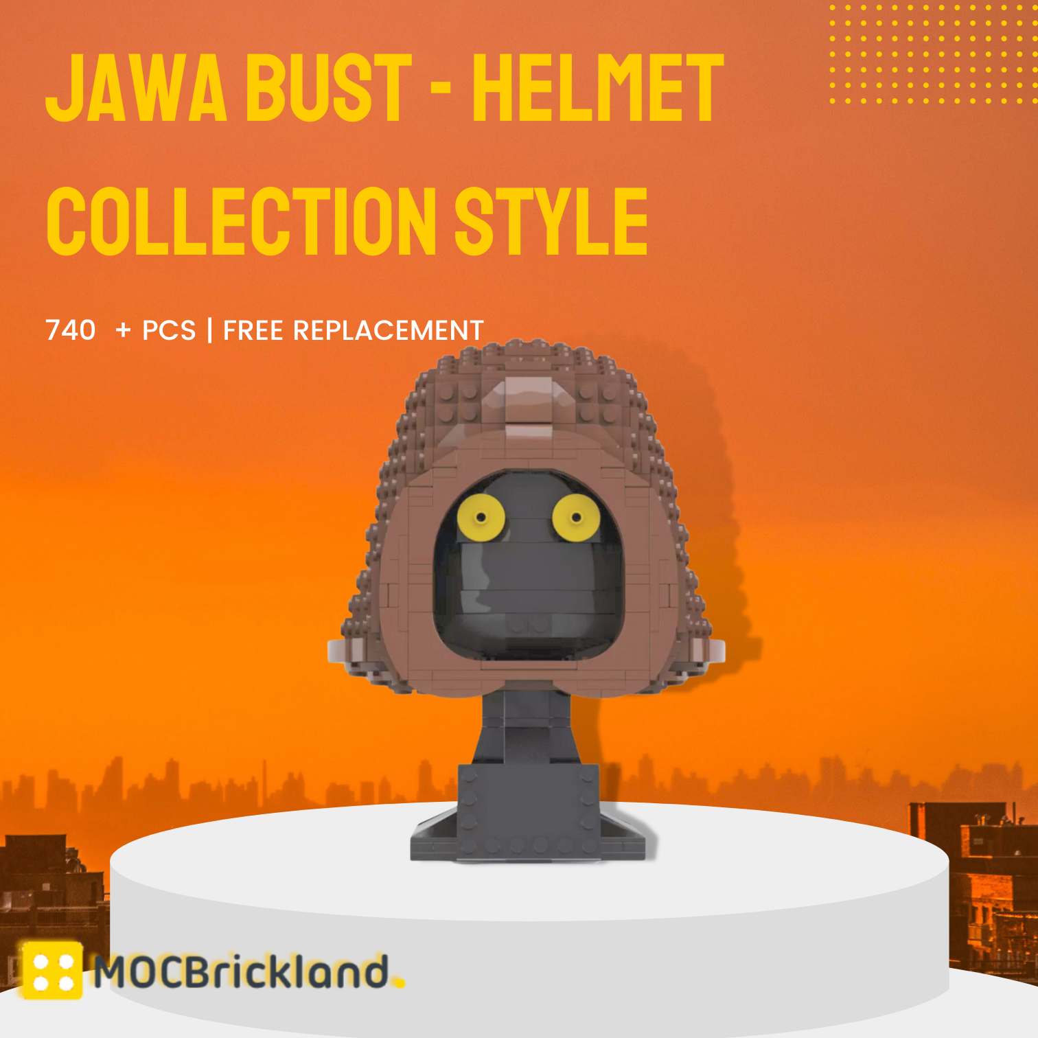 Jawa bust - Helmet Collection Style MOC-70376 Star Wars With 740 Pieces