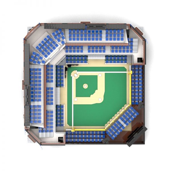 Modular Baseball Stadium – Minifigure Scale Modular Building MOC-76626 by gabizon WITH 7313 PIECES