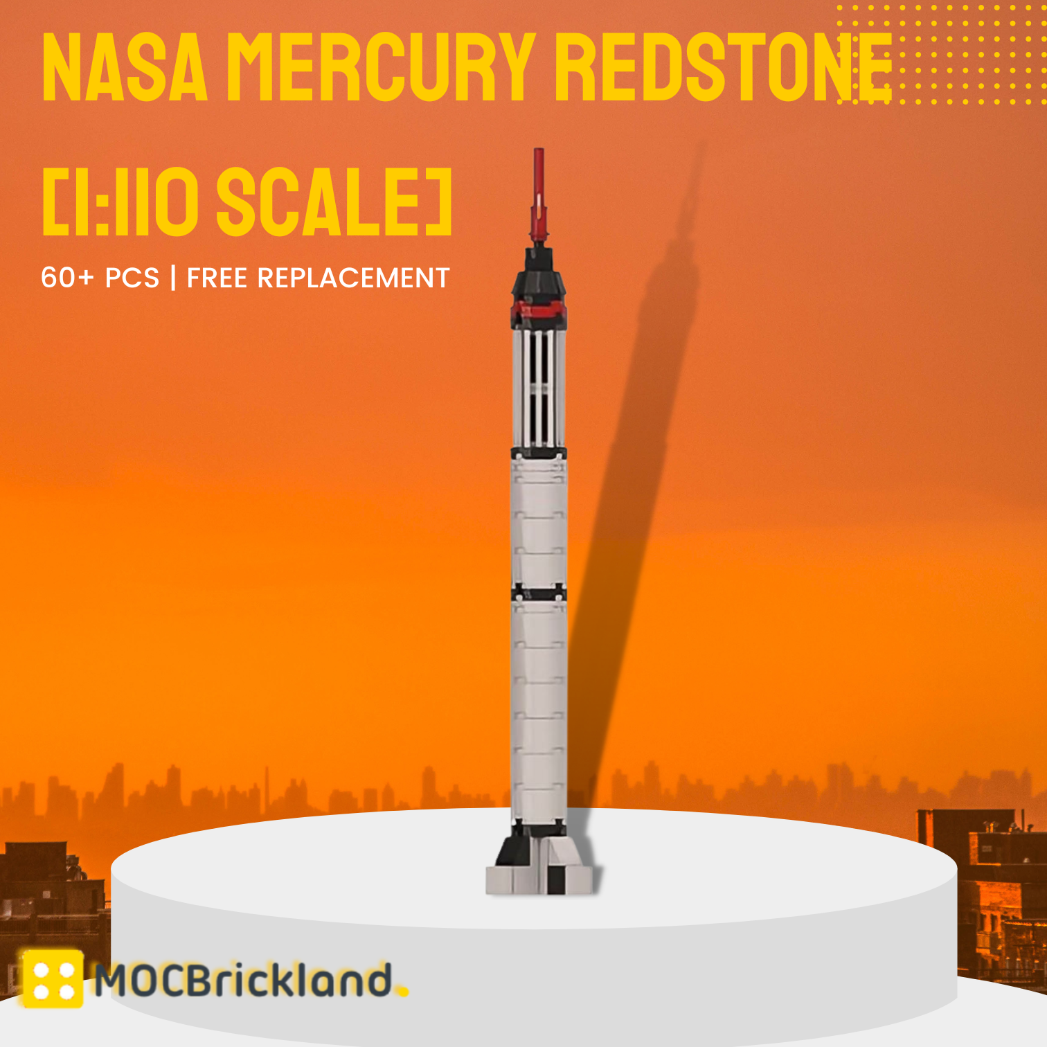 NASA Mercury Redstone [1:110 Scale] MOC-79193 Space With 60 Pieces