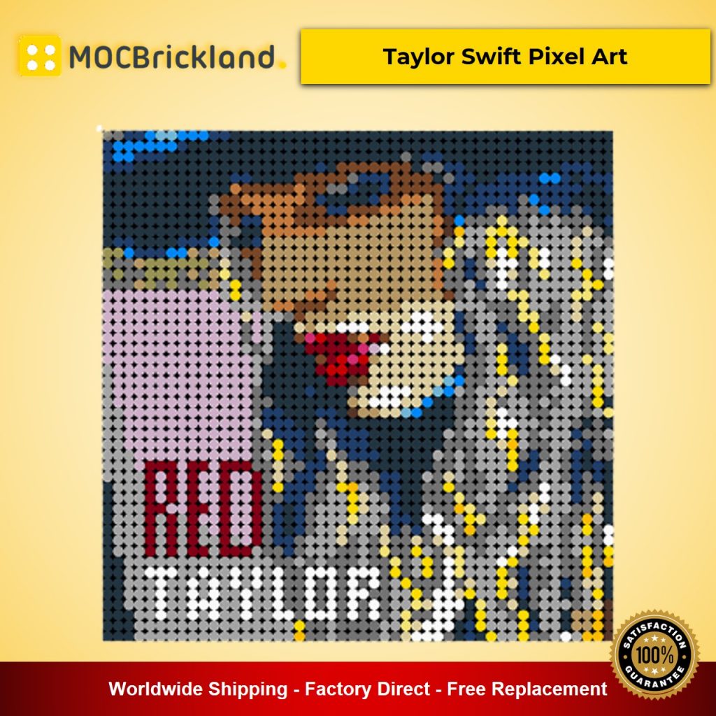 Taylor Swift Pixel Art Moc 90070 Creator With 2304 Pieces Moc Brick Land 7231