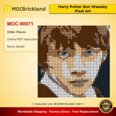 Harry Potter Ron Weasley Pixel Art MOC-90071 Movie With 2304 Pieces