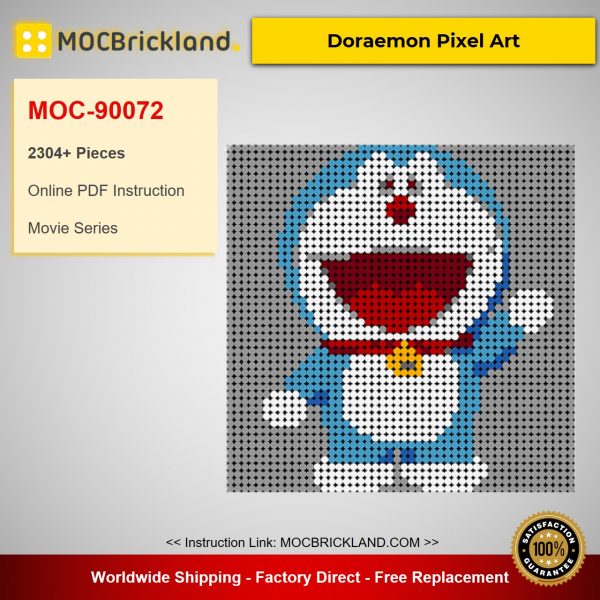 Doraemon Pixel Art MOC-90072 Movie With 2304 Pieces
