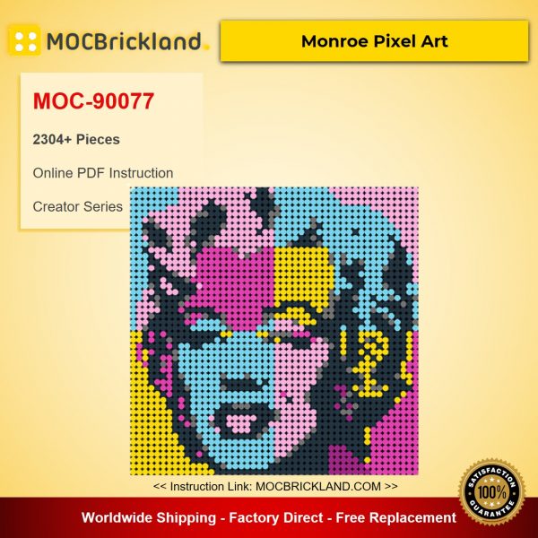 MOC-90077 Monroe Pixel Art Creator With 2304 Pieces