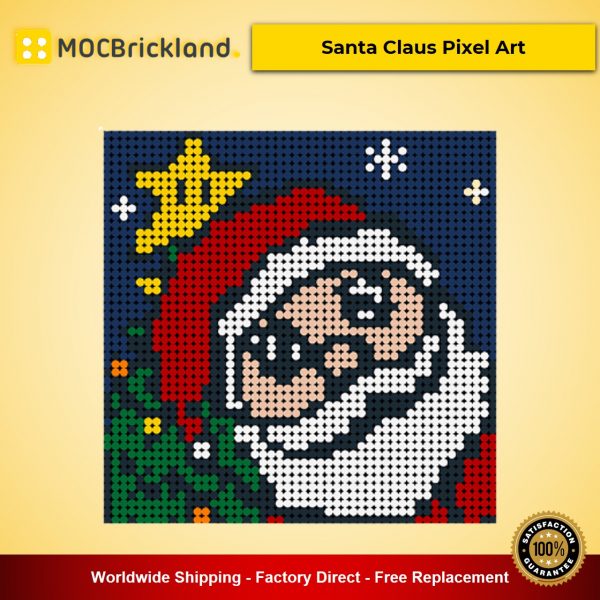 Santa Claus Pixel Art MOC-90079 Creator With 2304 Pieces