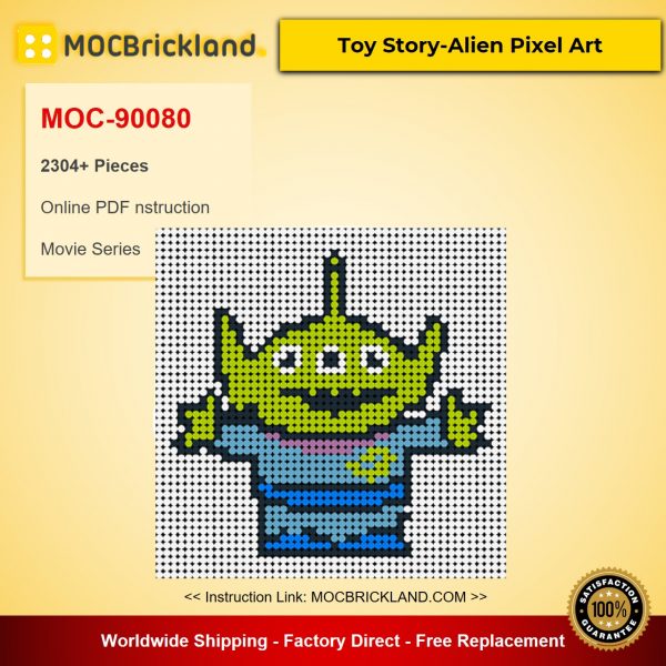 Toy Story-Alien Pixel Art MOC-90080 Movie With 2304 Pieces