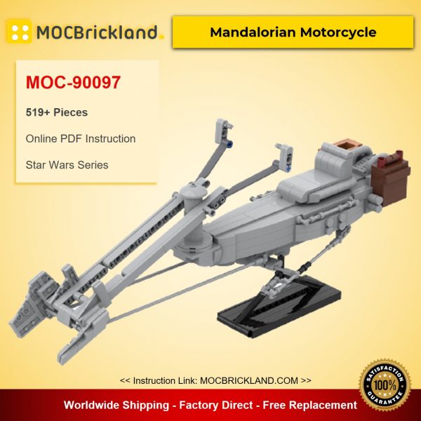 Mandalorian Motorcycle MOC-90097 Star Wars With 519 Pieces