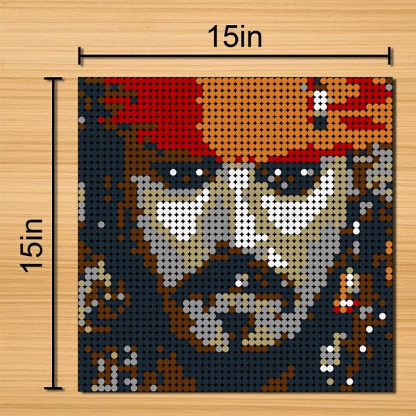 Pirate Captain Pixel Art Movie MOC-90110 with 2304 Pieces