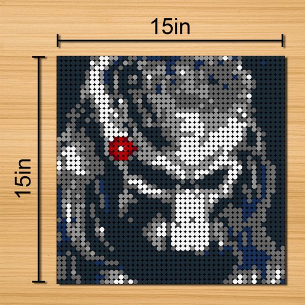 Predator Pixel Art Movie MOC-90126 with 2304 pieces