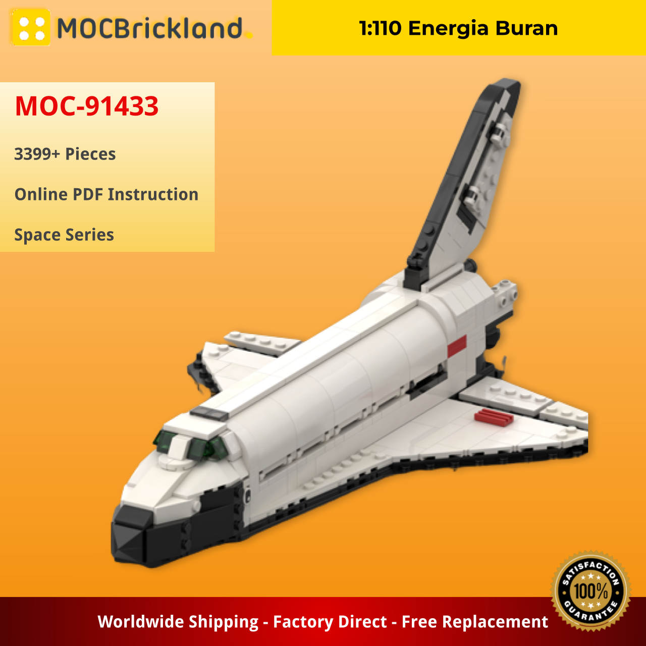 LEGO MOC Space Shuttle (1:110 Scale) by KingsKnight