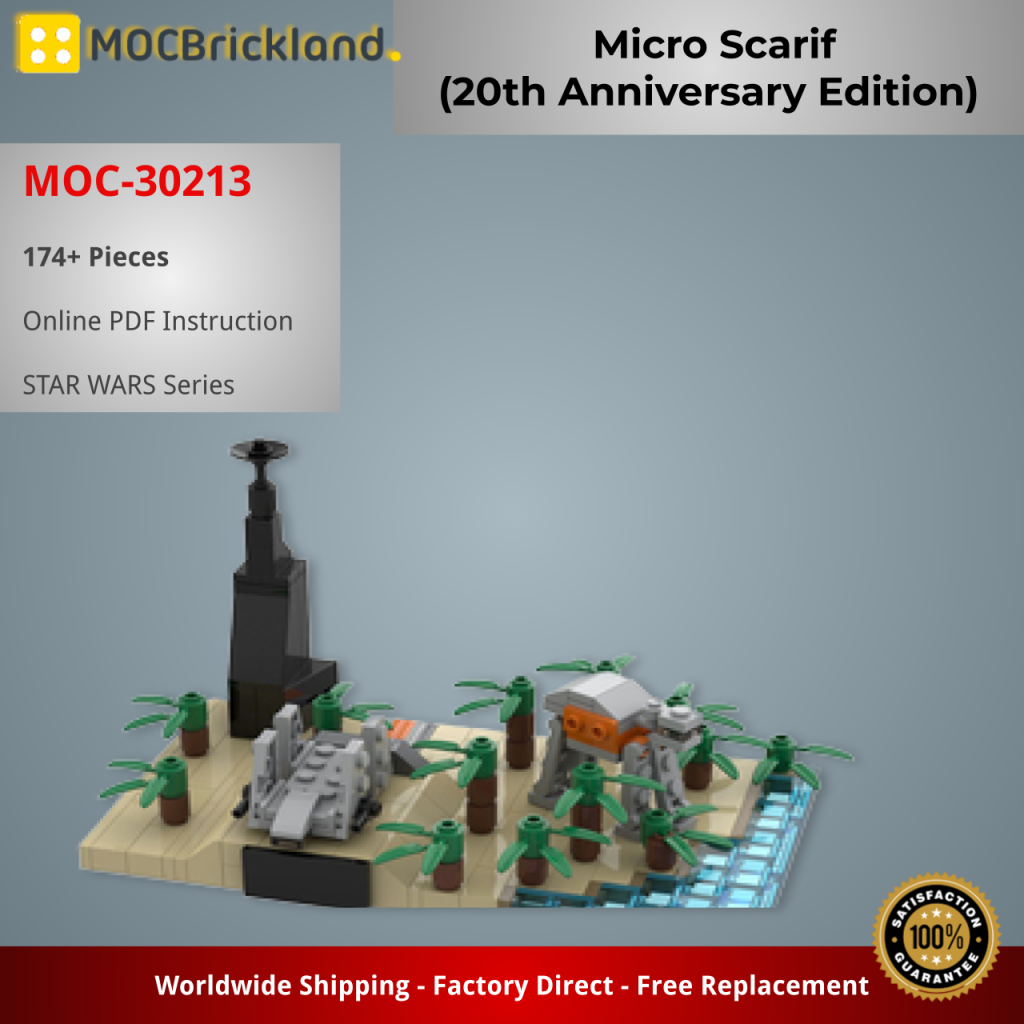 Micro Scarif (20th Anniversary Edition) MOC-30213 Star Wars Designed By EmpireBricks With 174 Pieces