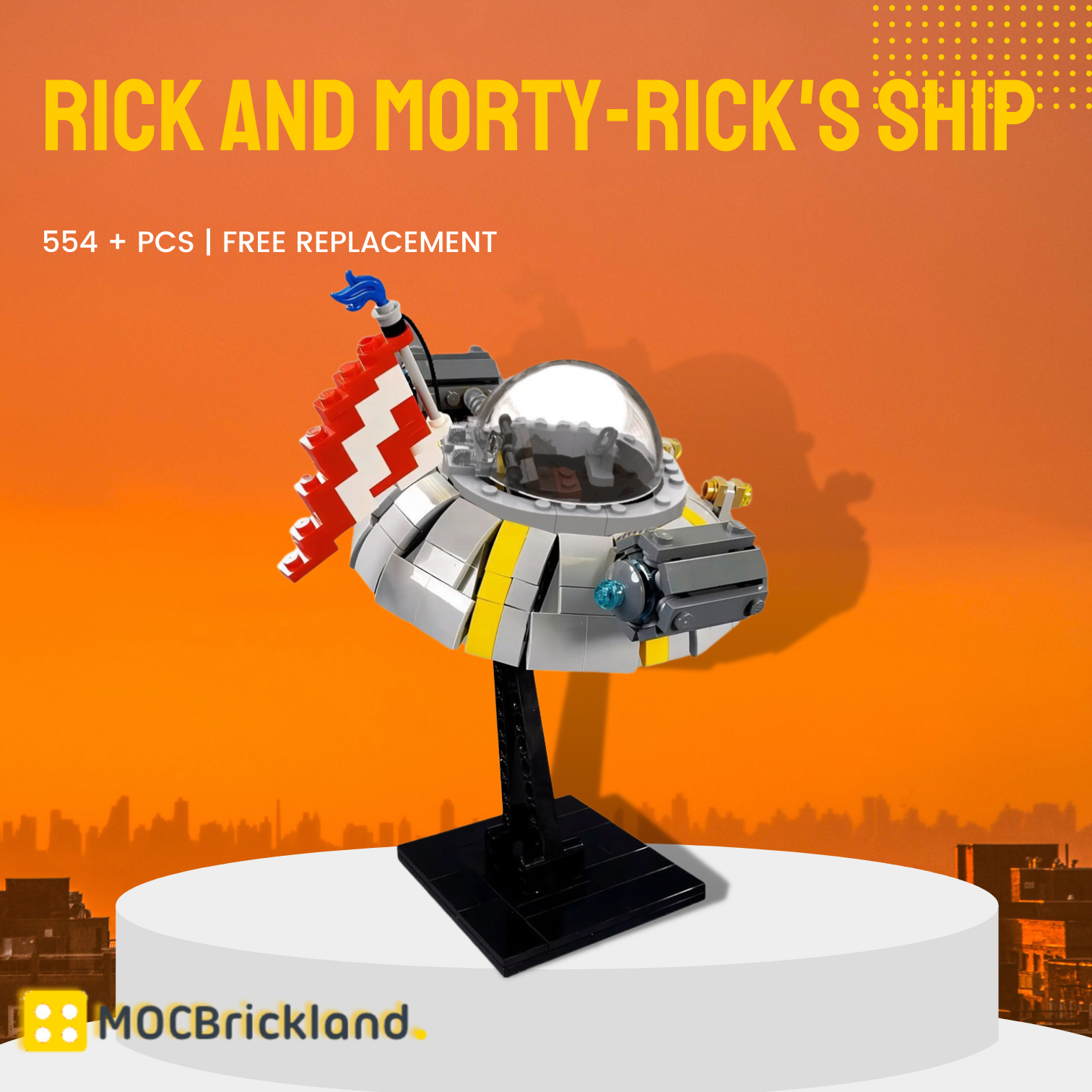 Rick and Morty-Rick's Ship MOC-89529 Creator With 554 Pieces