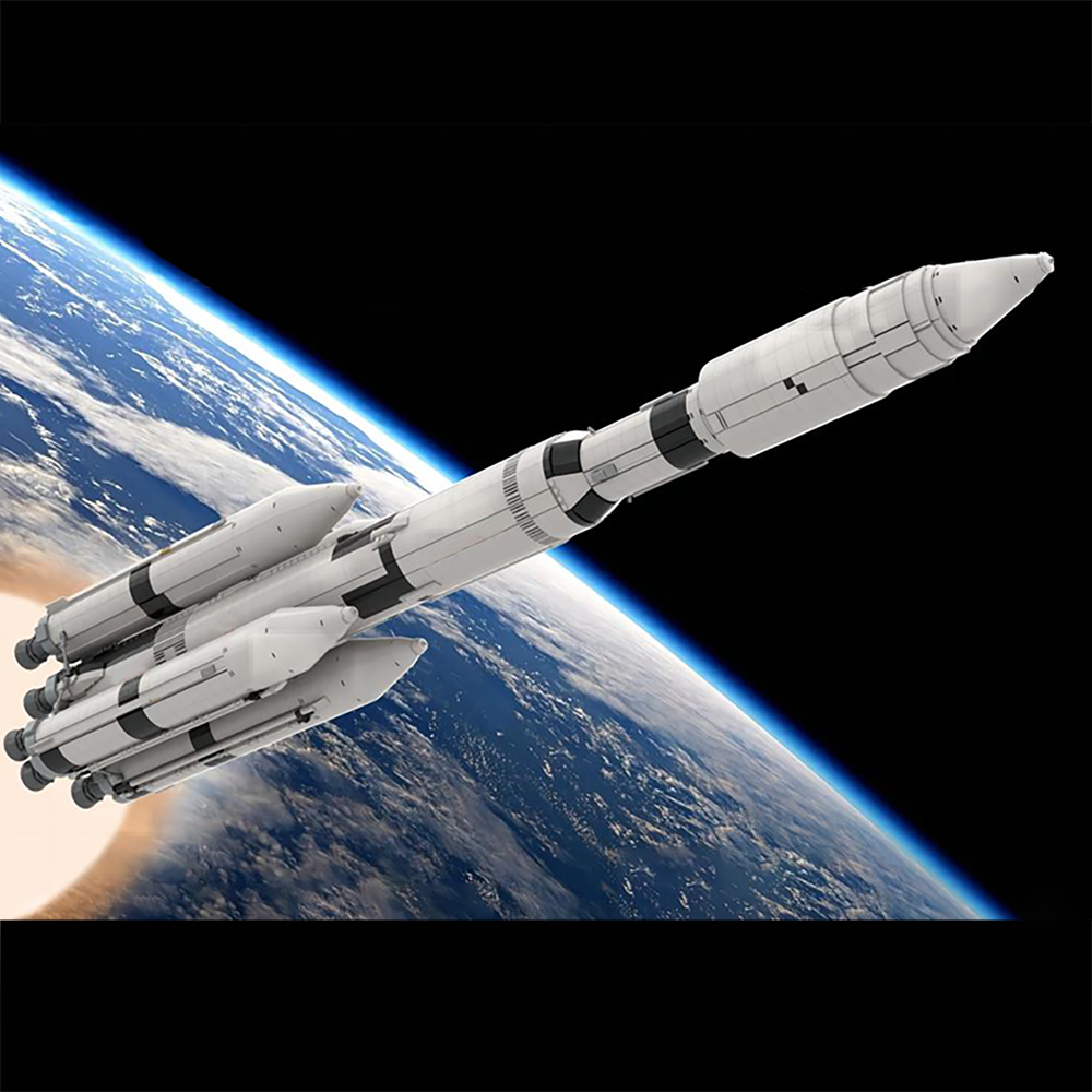 Saturn V MLV-25L MOC-89546 Space With 5389 Pieces